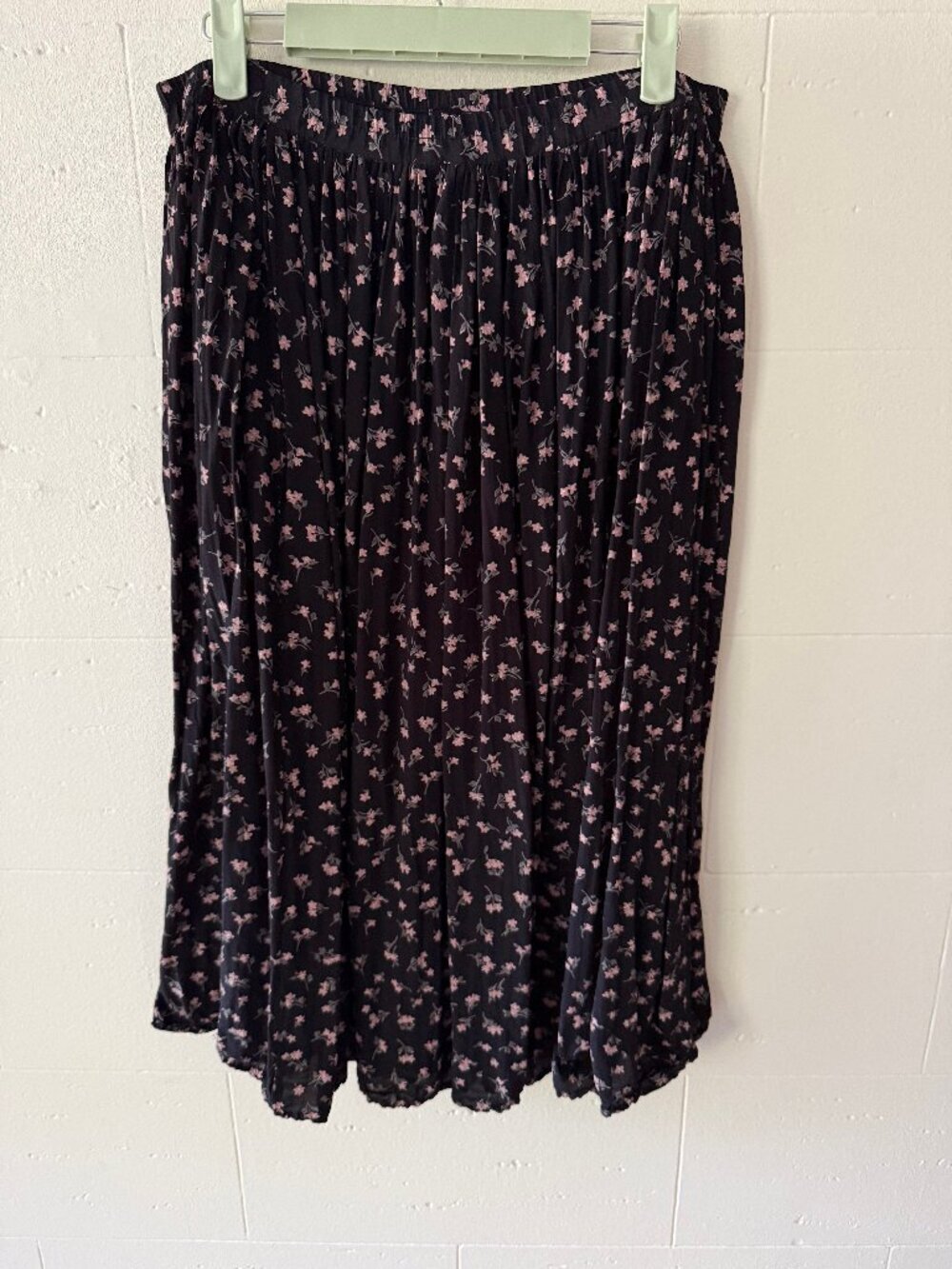 Jones New York | Pleated Rayon Floral Maxi Summer Skirt | Medium